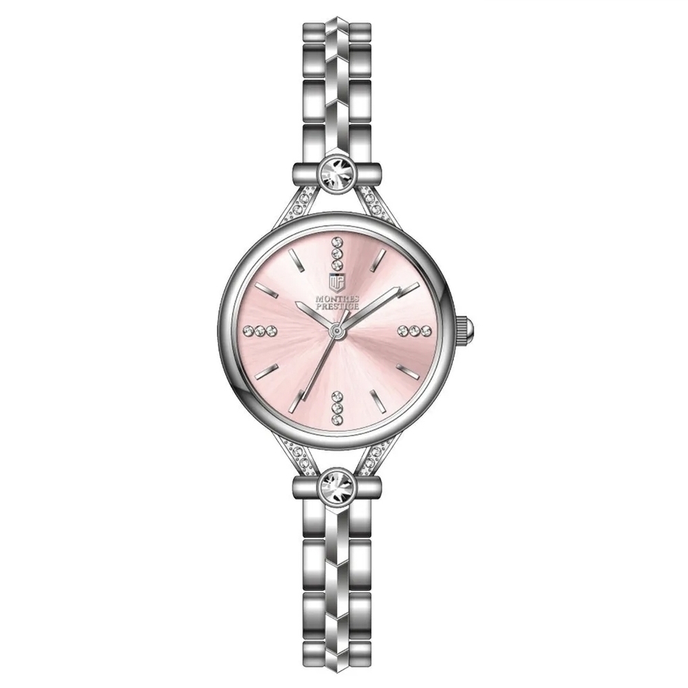 Invicta Silver Watch with Pink Dial